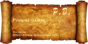 Posgay Diána névjegykártya
